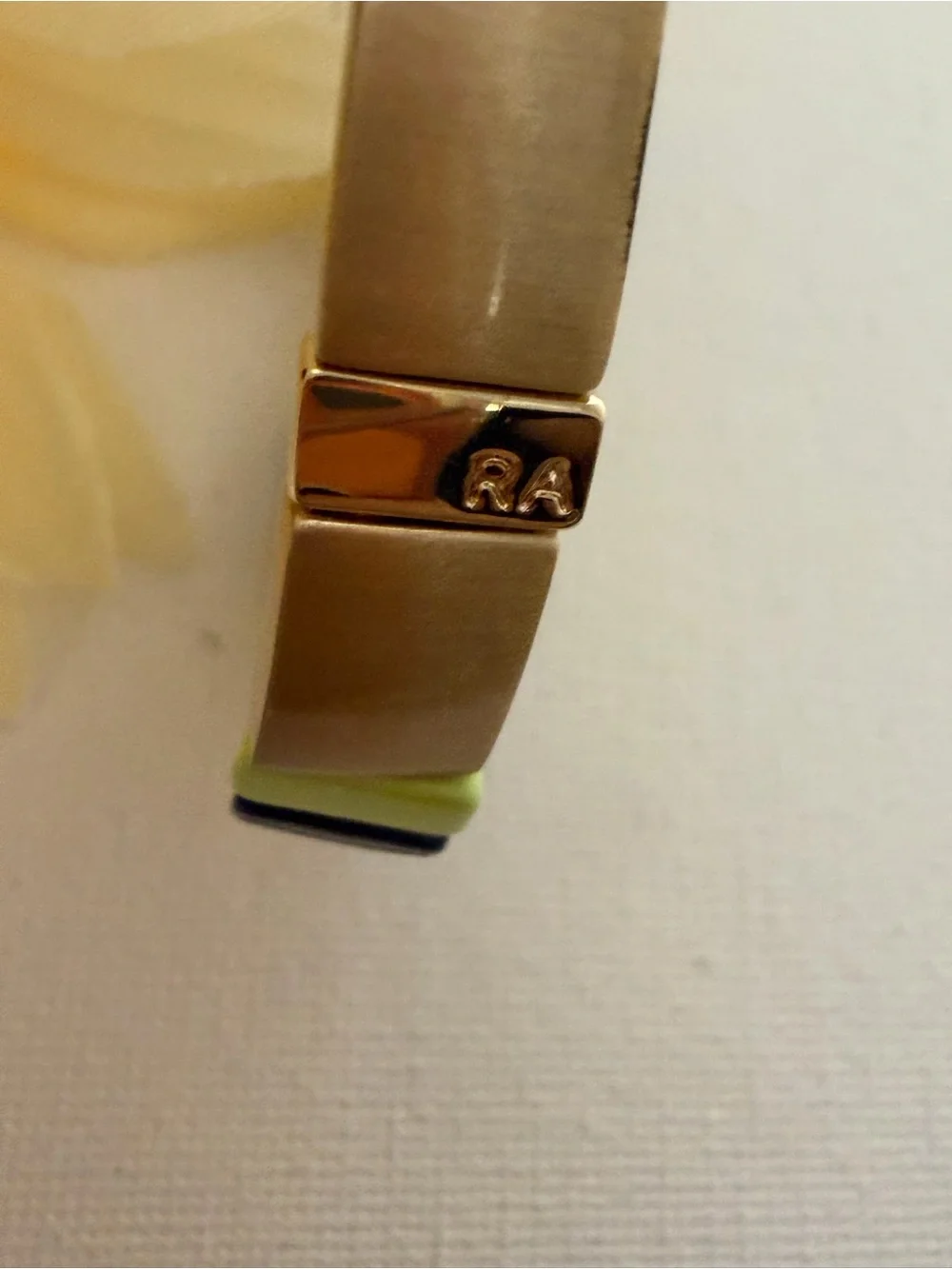 Roxanne Assoulin Authentic Blue, Lime & Gold  Stretch Bracelet NEW